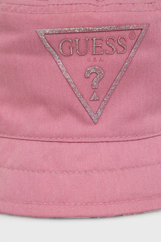 różowy Guess kapelusz dwustronny dziecięcy