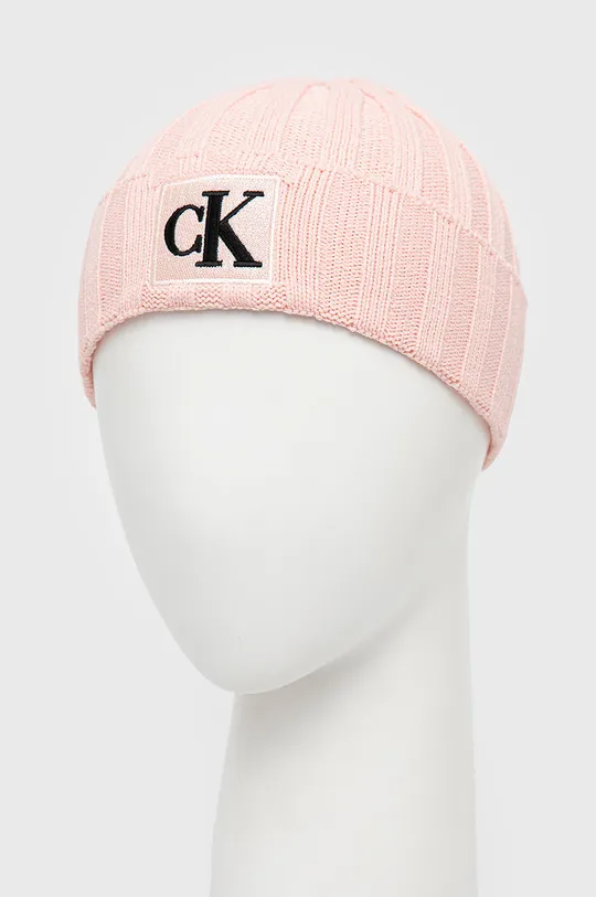 Calvin Klein Jeans czapka dziecięca różowy