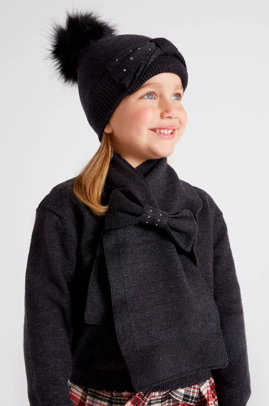 чорний Дитяча шапка і шарф Mayoral Для дівчаток