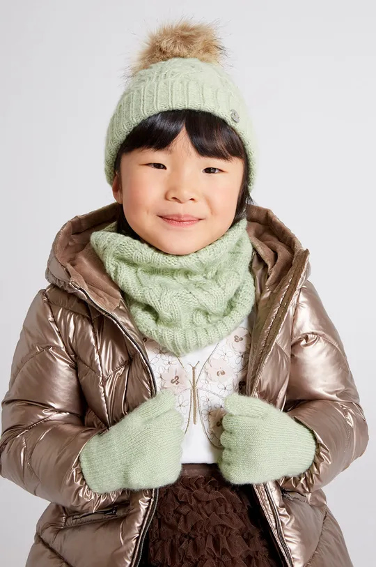πράσινο Παιδικό καπέλο, κολάρο λαιμού και γάντια Mayoral Για κορίτσια