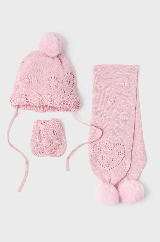 ροζ Παιδικό καπέλο, κασκόλ και γάντια Mayoral Newborn Για κορίτσια
