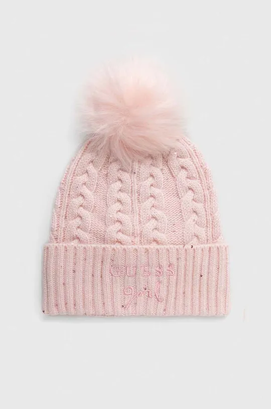 рожевий Дитяча шапка з домішкою вовни Guess Для дівчаток