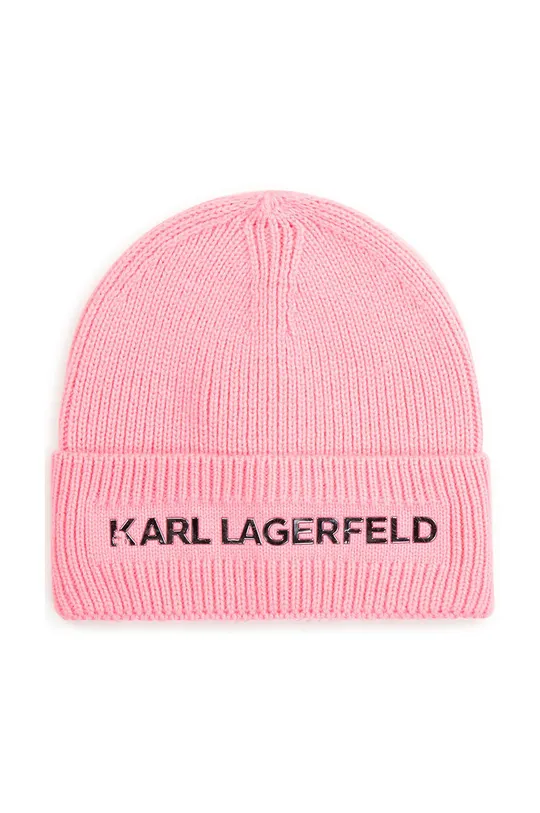 ružová Detská čiapka Karl Lagerfeld Dievčenský