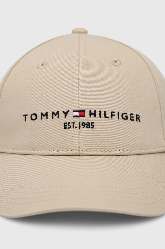 Tommy Hilfiger gyermek pamut sapka bézs