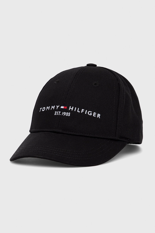 μαύρο Παιδικός βαμβακερός σκούφος Tommy Hilfiger Παιδικά