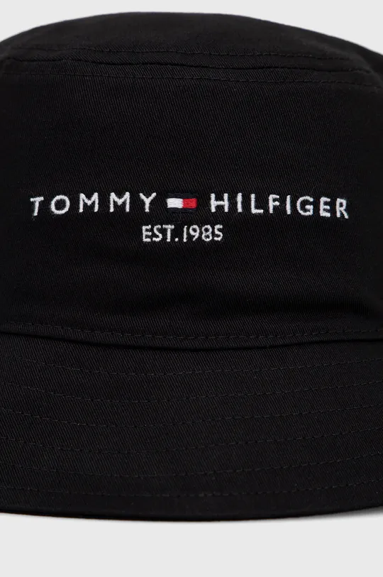 Detský bavlnený klobúk Tommy Hilfiger čierna