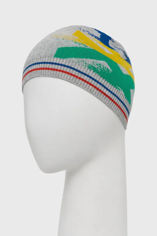 Дитяча бавовняна шапка United Colors of Benetton сірий