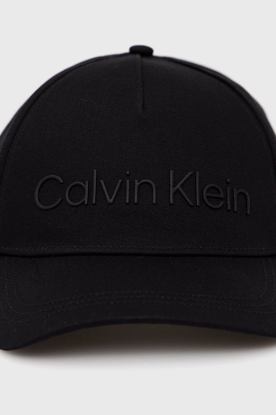 Bavlněná čepice Calvin Klein černá