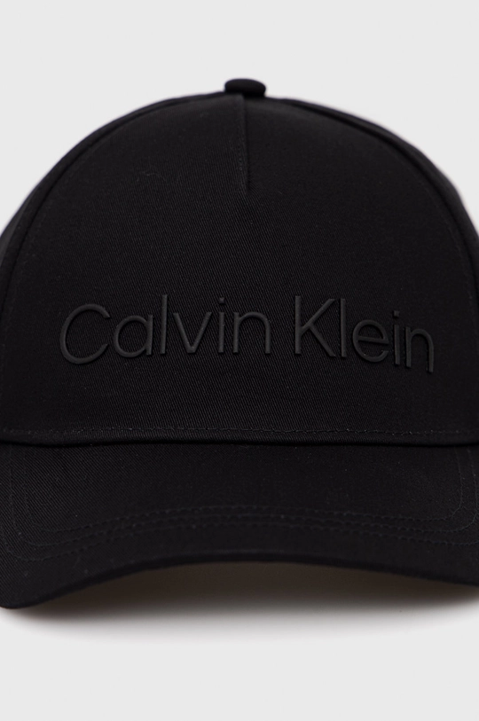 Pamučna kapa Calvin Klein crna