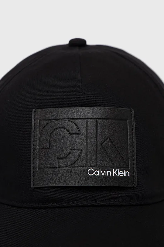 Bavlnená čiapka Calvin Klein čierna