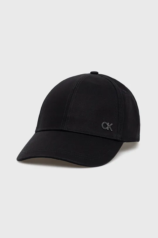 czarny Calvin Klein czapka bawełniana Męski