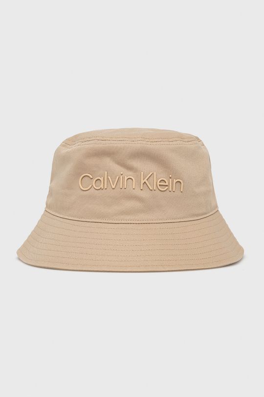 beżowy Calvin Klein kapelusz bawełniany Męski