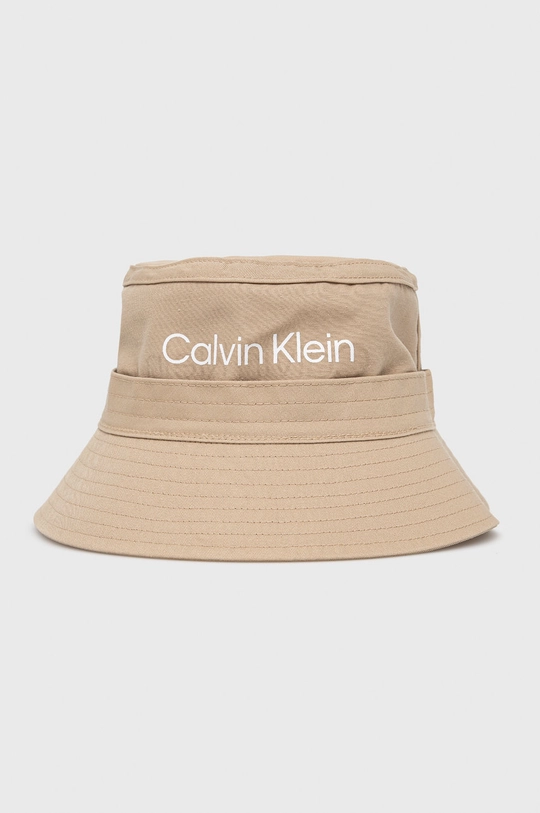 Bavlnený klobúk Calvin Klein béžová