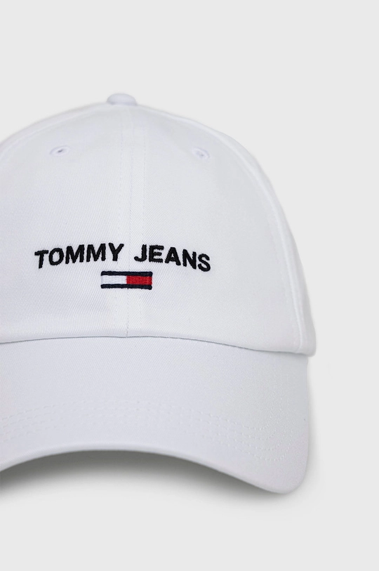 Bavlnená čiapka Tommy Jeans biela