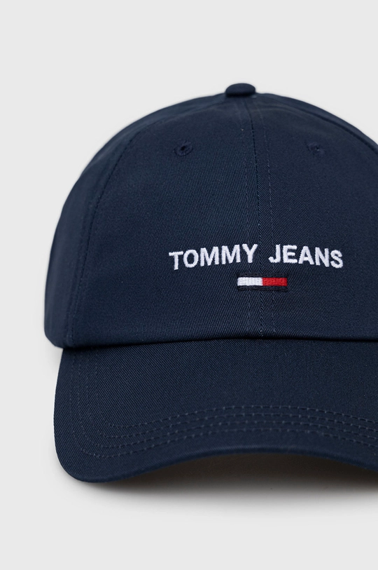 Βαμβακερό καπέλο Tommy Jeans σκούρο μπλε