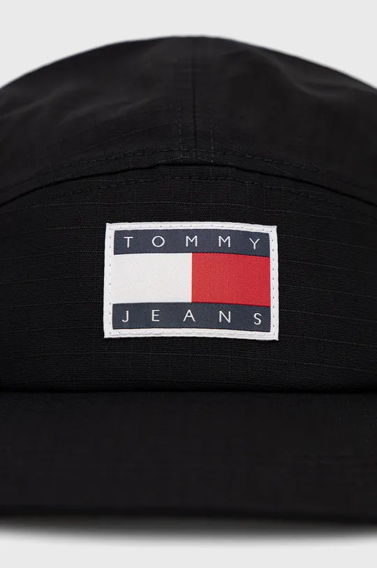 Βαμβακερό καπέλο Tommy Jeans μαύρο