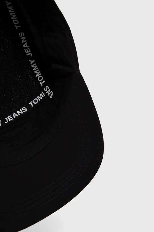 crna Pamučna kapa Tommy Jeans