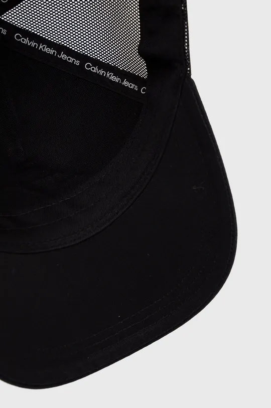 μαύρο Βαμβακερό καπέλο Calvin Klein Jeans