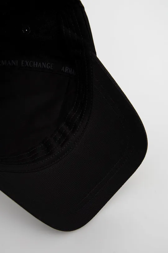 czarny Armani Exchange czapka bawełniana 954202.2F110