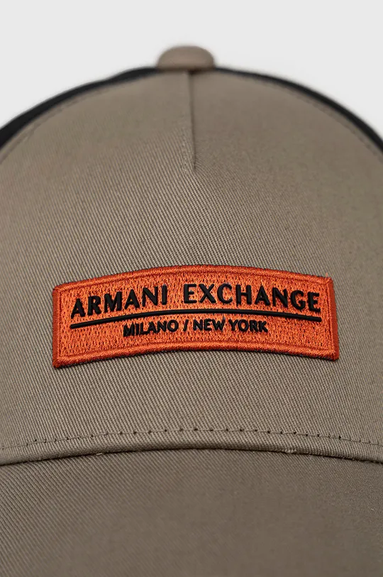 Βαμβακερό καπέλο Armani Exchange μπεζ