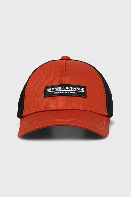 Βαμβακερό καπέλο Armani Exchange κόκκινο