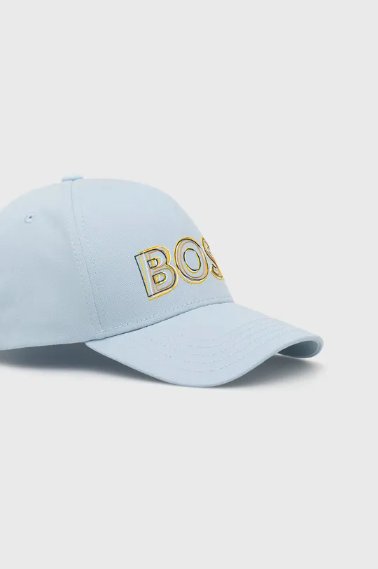 μπλε Βαμβακερό καπέλο BOSS Boss Athleisure