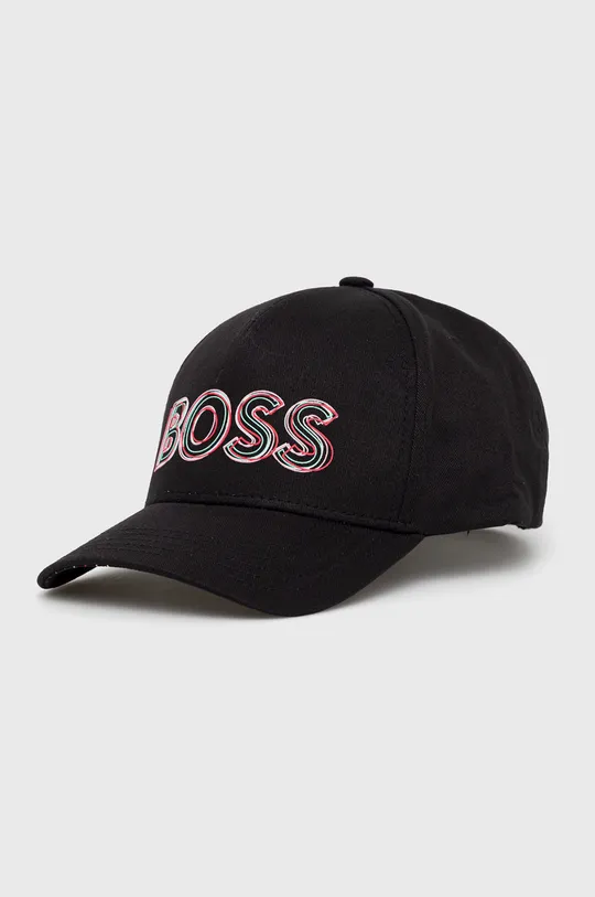 μαύρο Βαμβακερό καπέλο BOSS Boss Athleisure Ανδρικά
