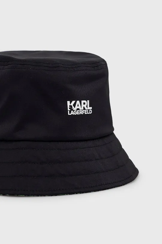 Obojstranný klobúk Karl Lagerfeld čierna