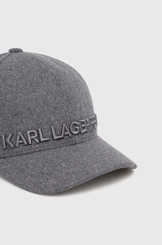 Karl Lagerfeld czapka z daszkiem szary