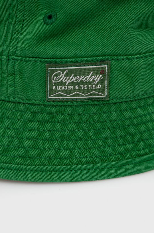 zielony Superdry kapelusz bawełniany