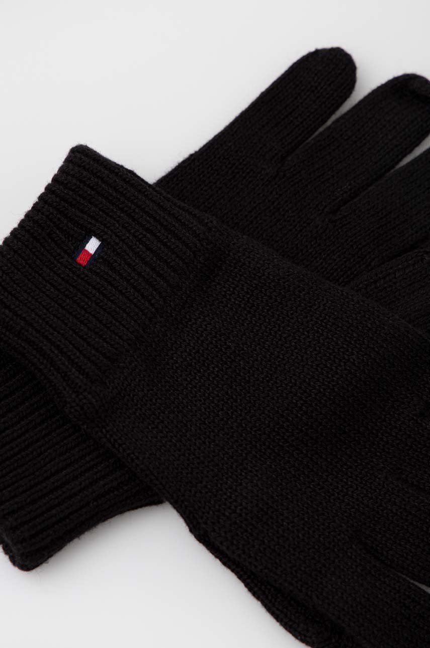 Tommy Hilfiger czapka i rękawiczki kolor czarny