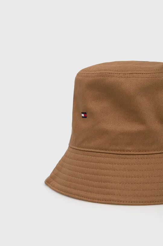 Bavlnený klobúk Tommy Hilfiger hnedá