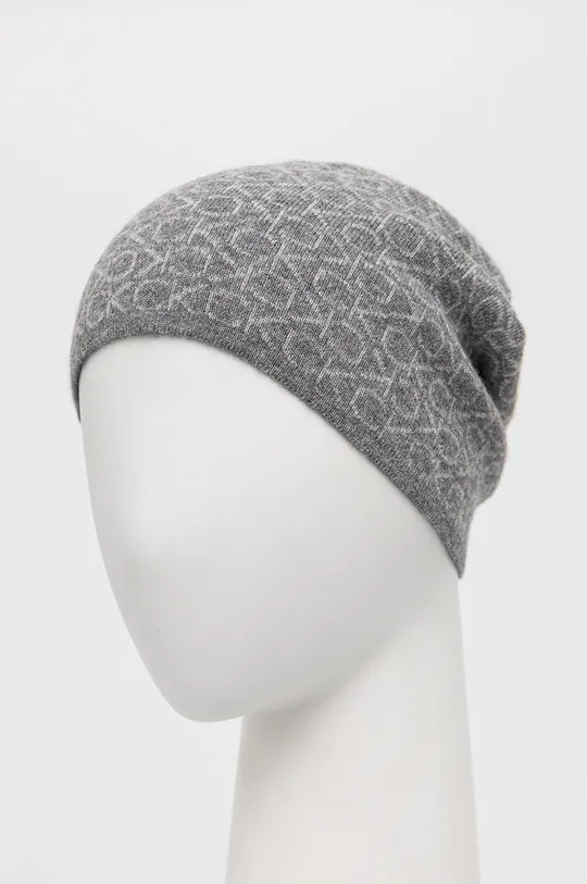 Calvin Klein berretto in misto lana grigio