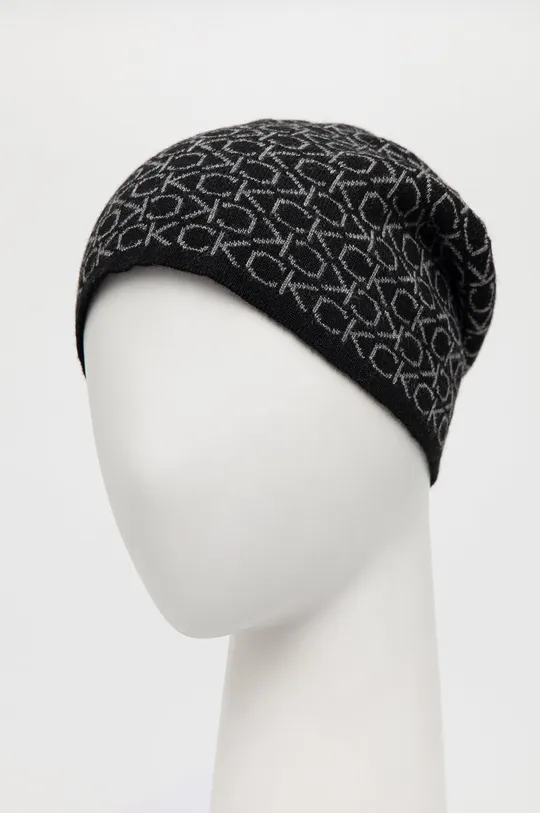 Calvin Klein berretto in misto lana nero