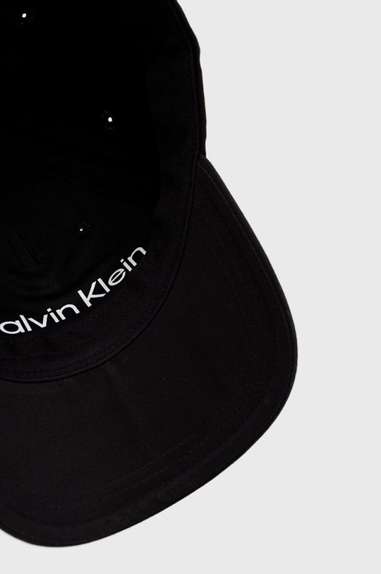 czarny Calvin Klein czapka bawełniana