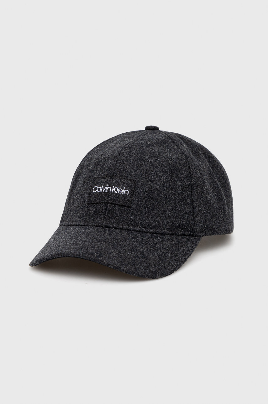Вовняна кепка Calvin Klein колір сірий однотонна | ANSWEAR.ua
