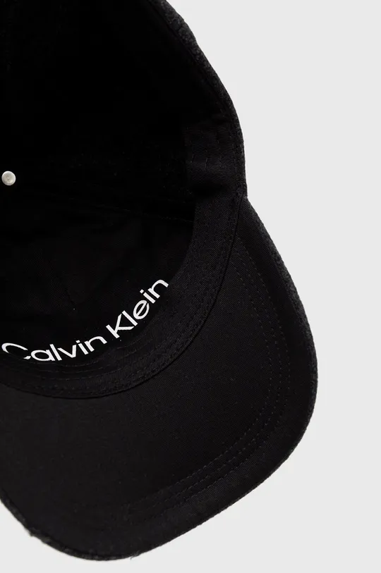 szary Calvin Klein czapka wełniana