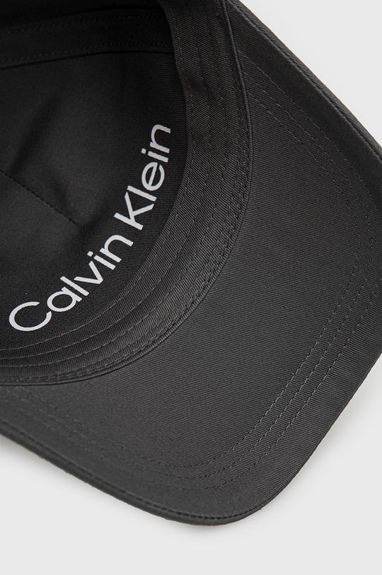 szary Calvin Klein czapka bawełniana