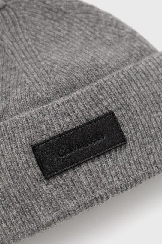 Calvin Klein czapka wełniana 80 % Wełna, 20 % Poliamid