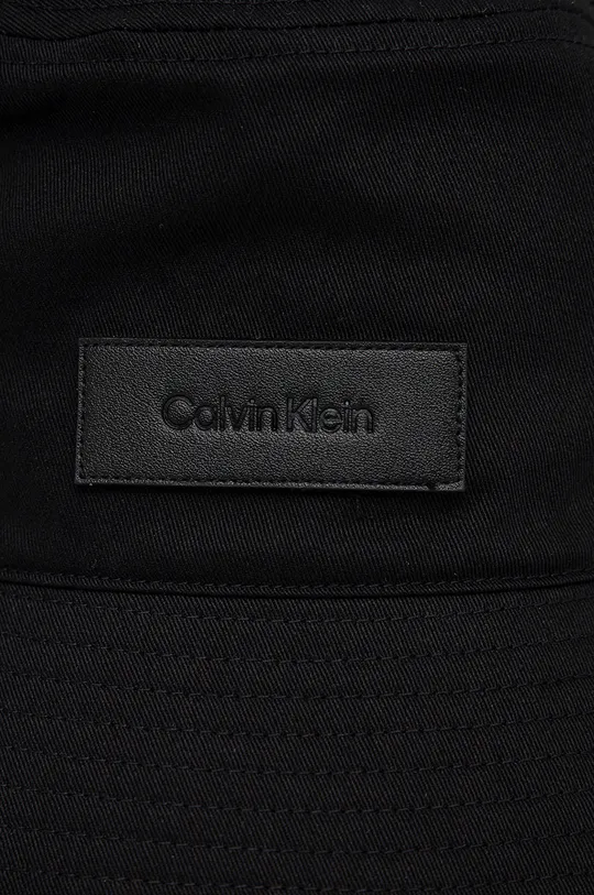 Pamučni šešir Calvin Klein crna