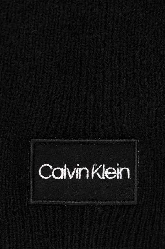 Σκουφί από μείγμα μαλλιού Calvin Klein μαύρο