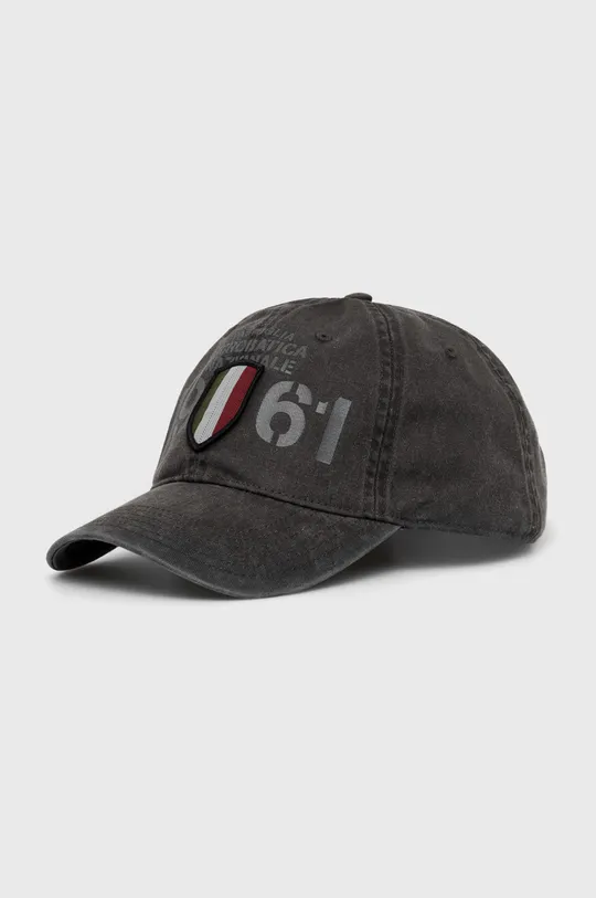 szary Aeronautica Militare czapka z daszkiem bawełniana Męski