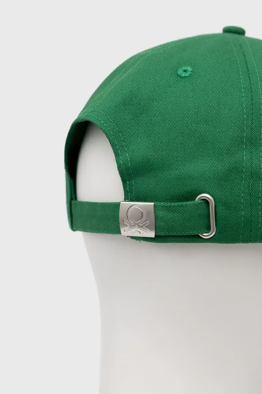 United Colors of Benetton czapka bawełniana zielony