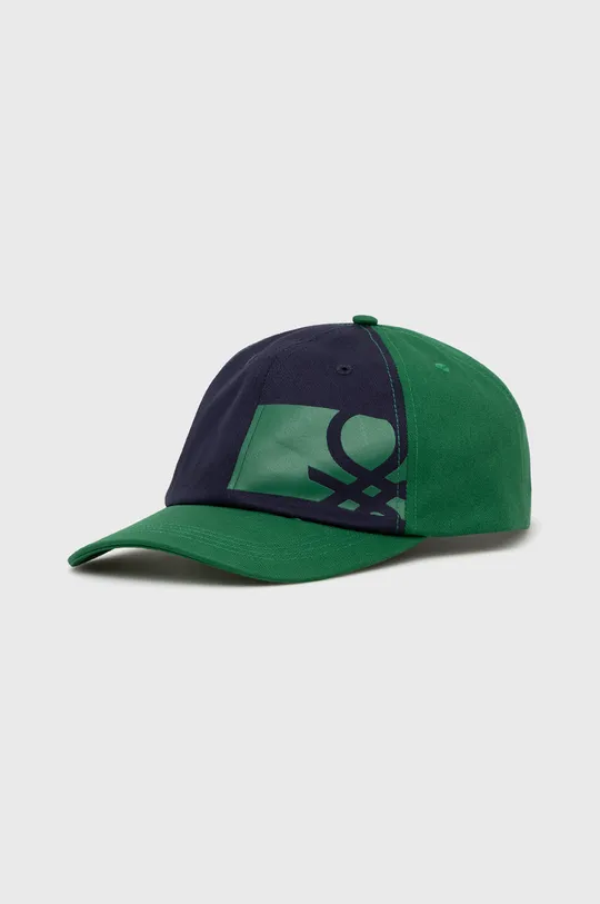 πράσινο Βαμβακερό καπέλο United Colors of Benetton Ανδρικά