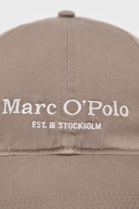 Βαμβακερό καπέλο του μπέιζμπολ Marc O'Polo καφέ