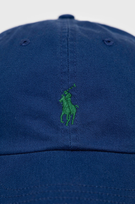 Βαμβακερό καπέλο του μπέιζμπολ Polo Ralph Lauren σκούρο μπλε