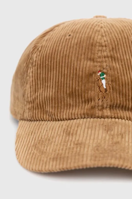 Βαμβακερό καπέλο του μπέιζμπολ Polo Ralph Lauren καφέ