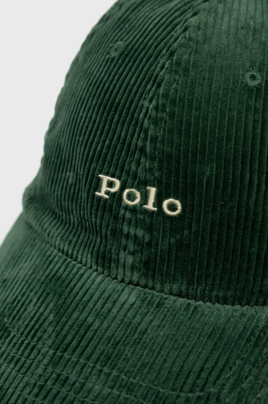 Вельветова кепка Polo Ralph Lauren зелений