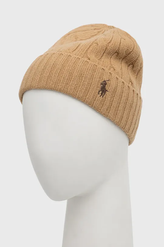 Polo Ralph Lauren czapka wełniana brązowy