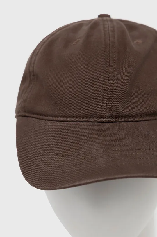 Abercrombie & Fitch czapka z daszkiem bawełniana brązowy